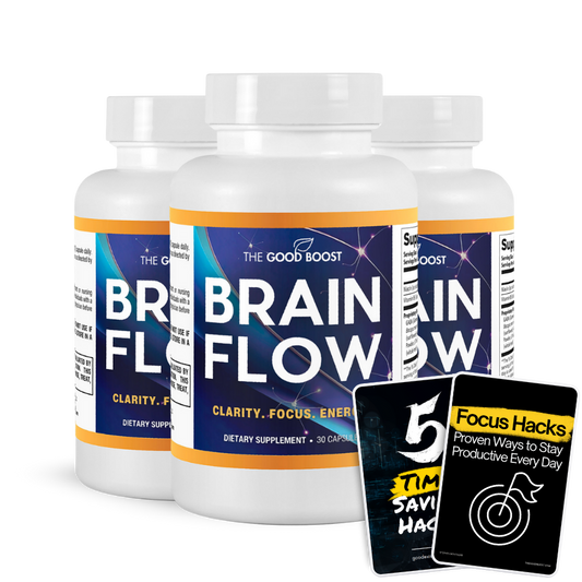 Brain Flow 3 Months Supply + Bonus Ebooks