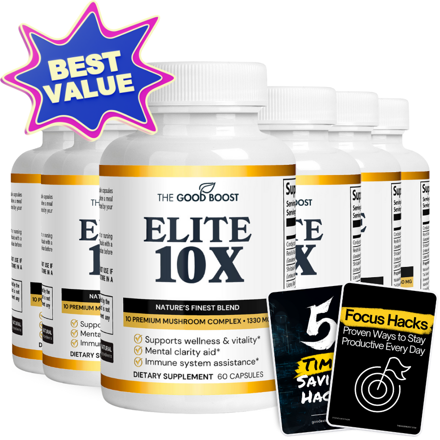 Elite 10X - 6 Months Supply (6 Bottles)