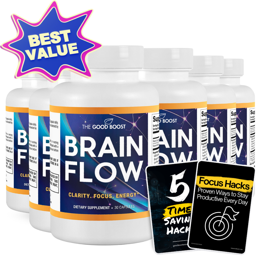 Brain Flow 180-Day Bundle (6 Bottles)